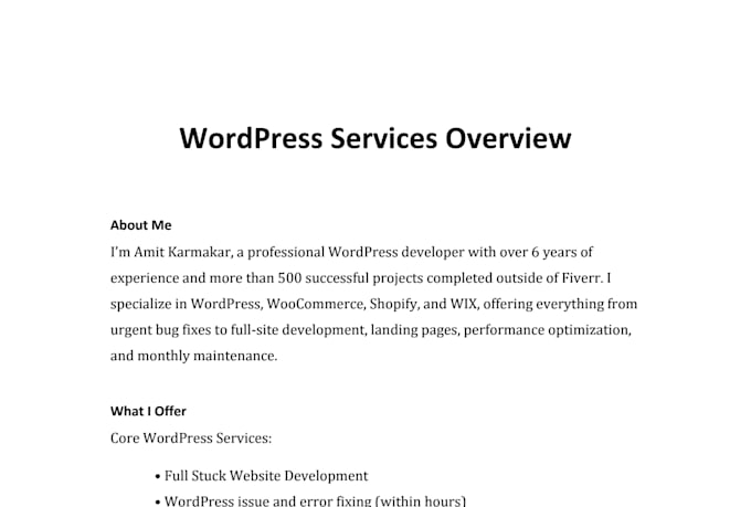 create, clone, redesign or landing page wordpress website